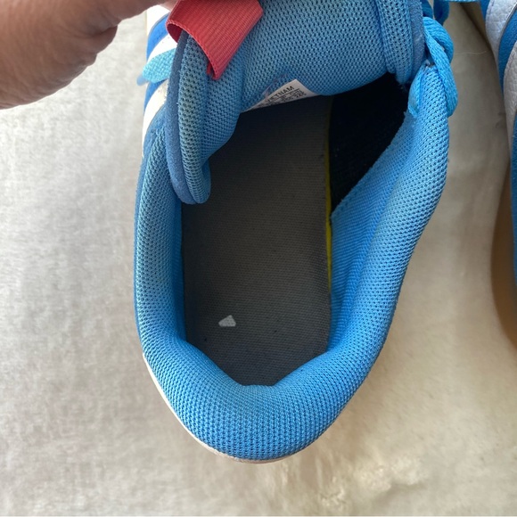 Adidas VL Court 3.0 Blue Burst Pink Fusion Suede Gum Sole Sneakers Women’s 8 - Picture 11 of 11